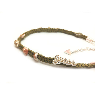 Green Textile Necklace 