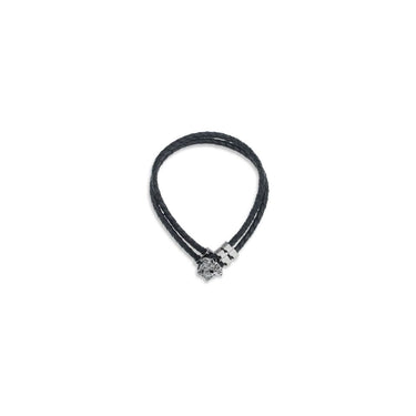 Black Calf Leather Bos Taurus Bracelet
