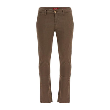 Yellow Cotton Casual Pants