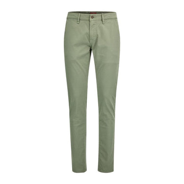 Green Cotton Casual Pants 