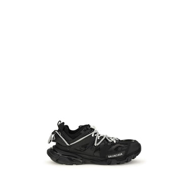 Black Polyethylene Athletic Sneakers