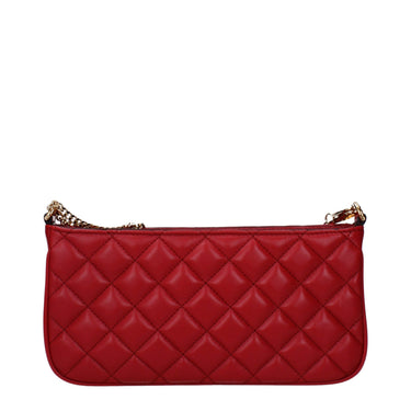 Red Leather Crossbody Bag 