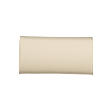 Beige Polyurethane Women Wallet