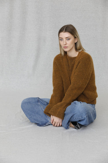Cardigan con Risvolti Misti Lana e Alpaca - Perla