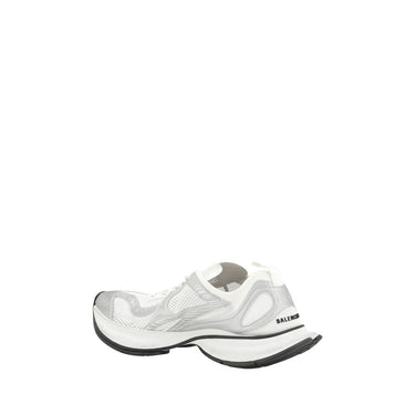White Polyethylene Athletic Sneakers