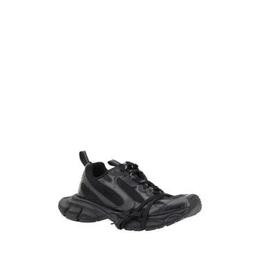 Black Rubber Athletic Sneakers