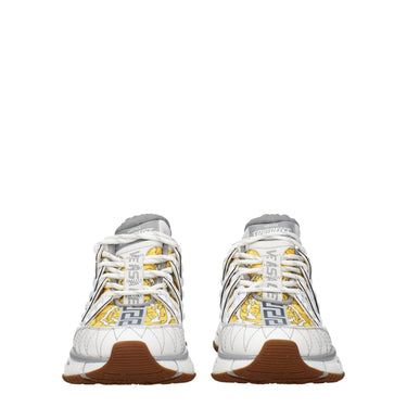 White Fabric Athletic Sneakers 