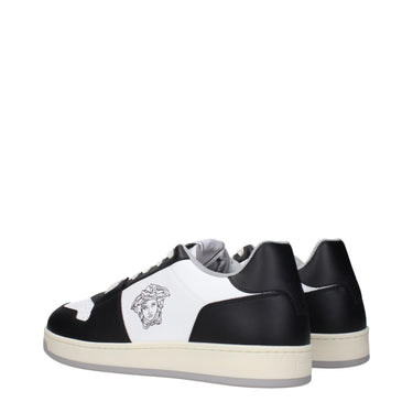 White Leather Low Top Sneakers 