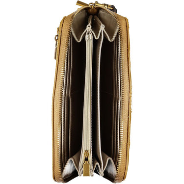 Yellow Polyurethane Women Wallet
