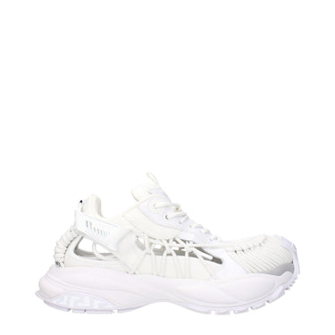 White Leather Athletic Sneakers 