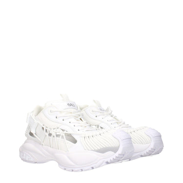 White Leather Athletic Sneakers 