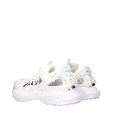 White Leather Athletic Sneakers 