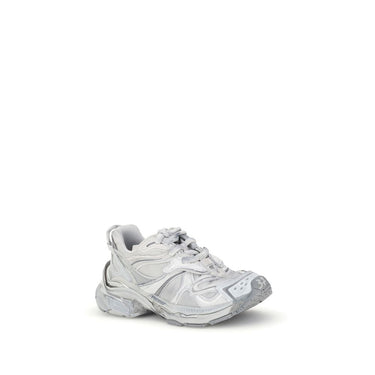 Silver Rubber Athletic Sneakers