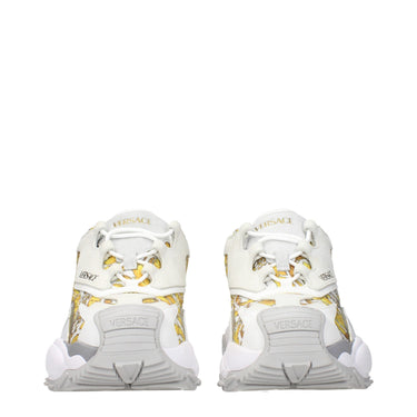 Gold Fabric Low Top Sneakers