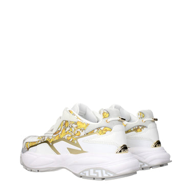 Gold Fabric Low Top Sneakers