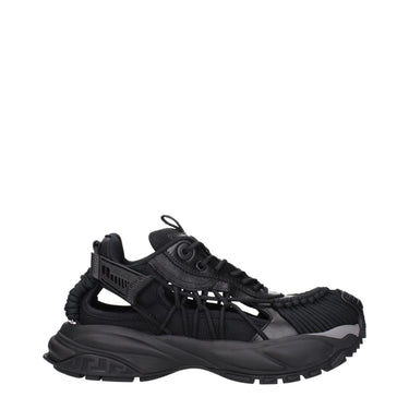 Black Leather Athletic Sneakers