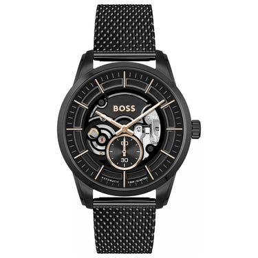Black Stainless Steel Dress Watch 