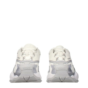 White Fabric Chunky Sneakers 